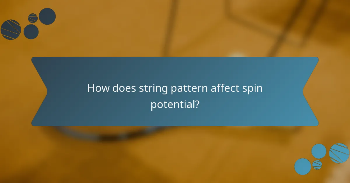 How does string pattern affect spin potential?
